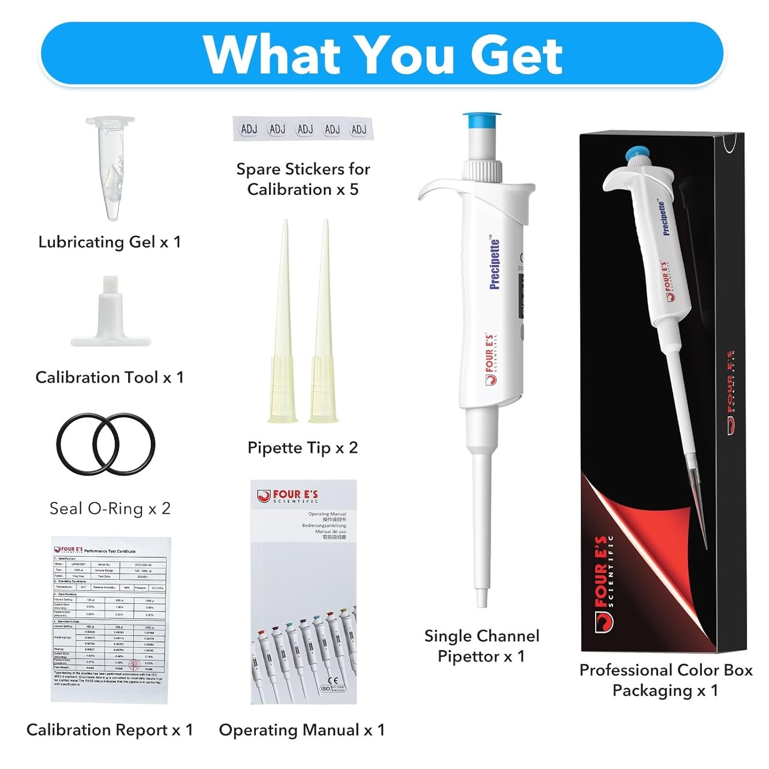 Adjustable Volume Pipette Single Channel Micropipette High Precision Pipettor US