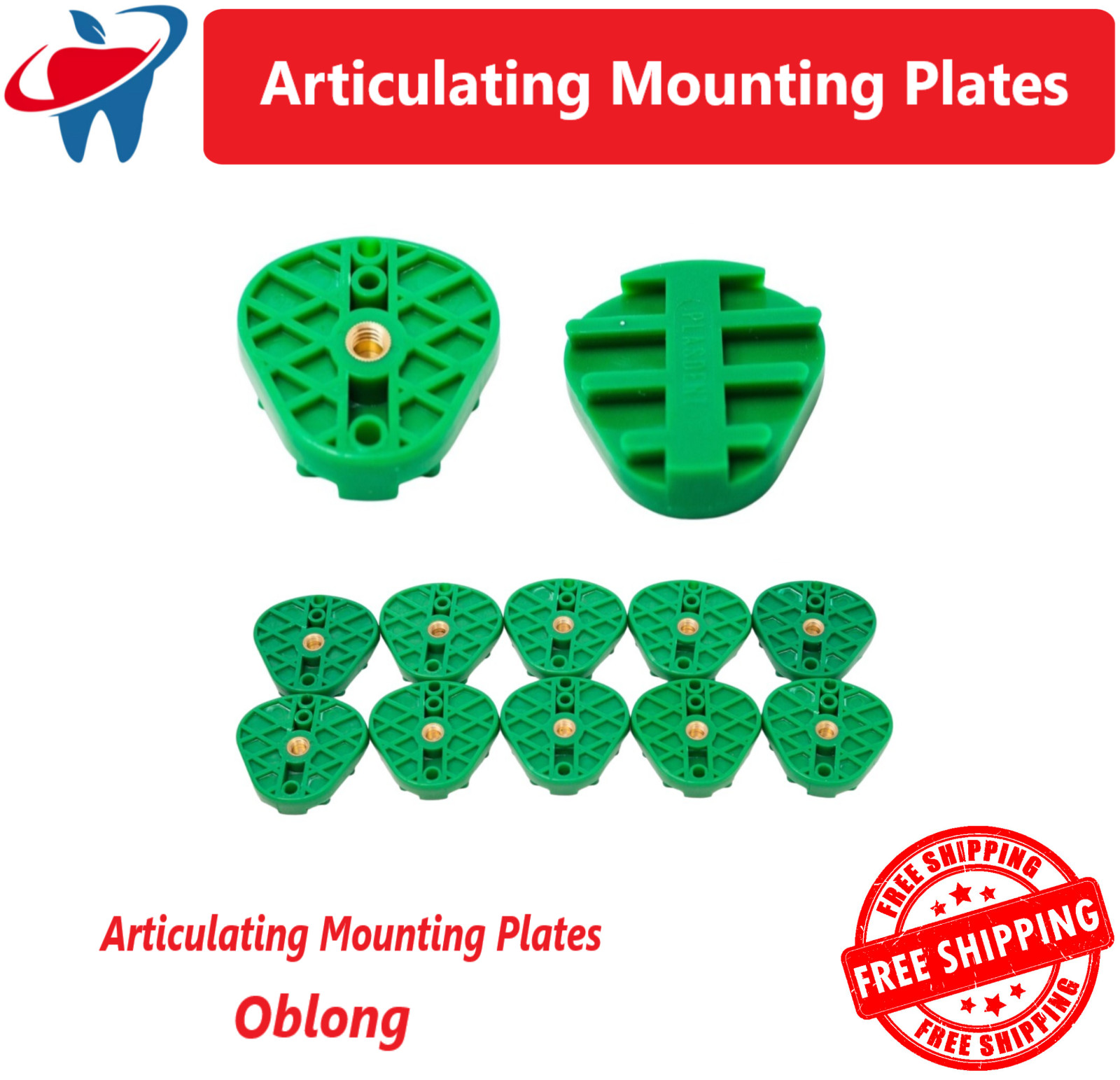 Dental Plastic Disposable Round & Oblong Articulating Mounting System Plates