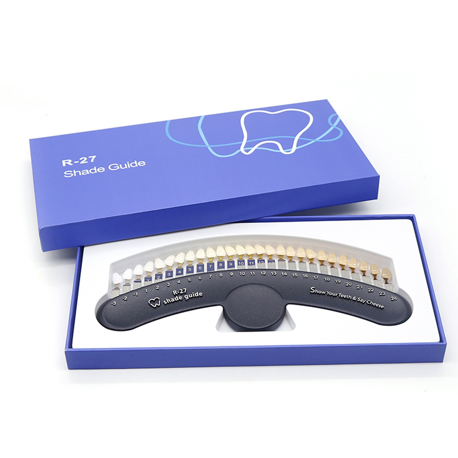 Shade Guide Dental Teeth Whitening Bleaching Comparison Shade Guide 27 Colors