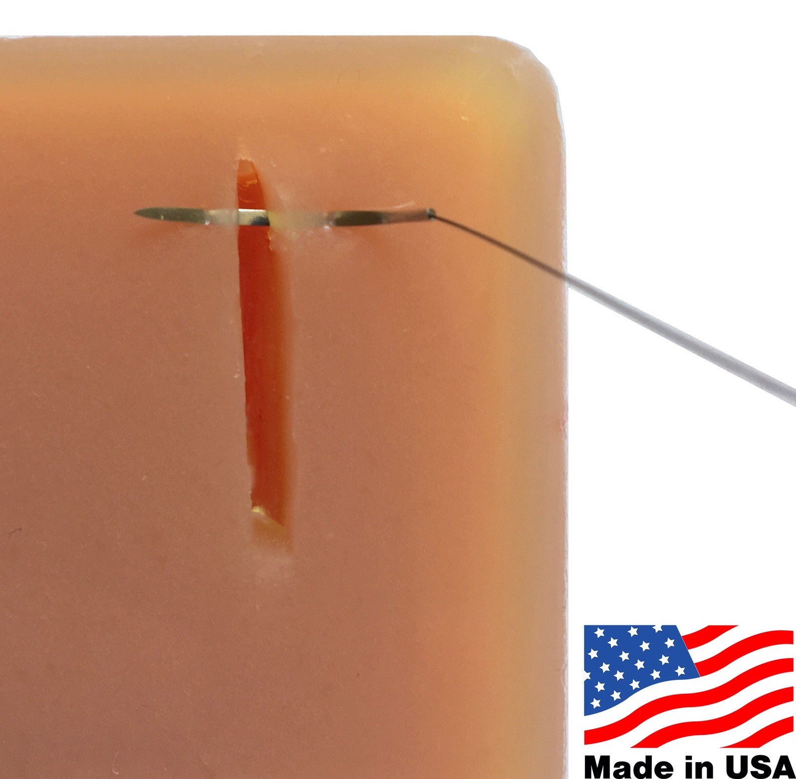 Suture Pad Kit (4” x 2.25”) + 2 Nylon Suture Threads, 3-Layer, 100% Silicone