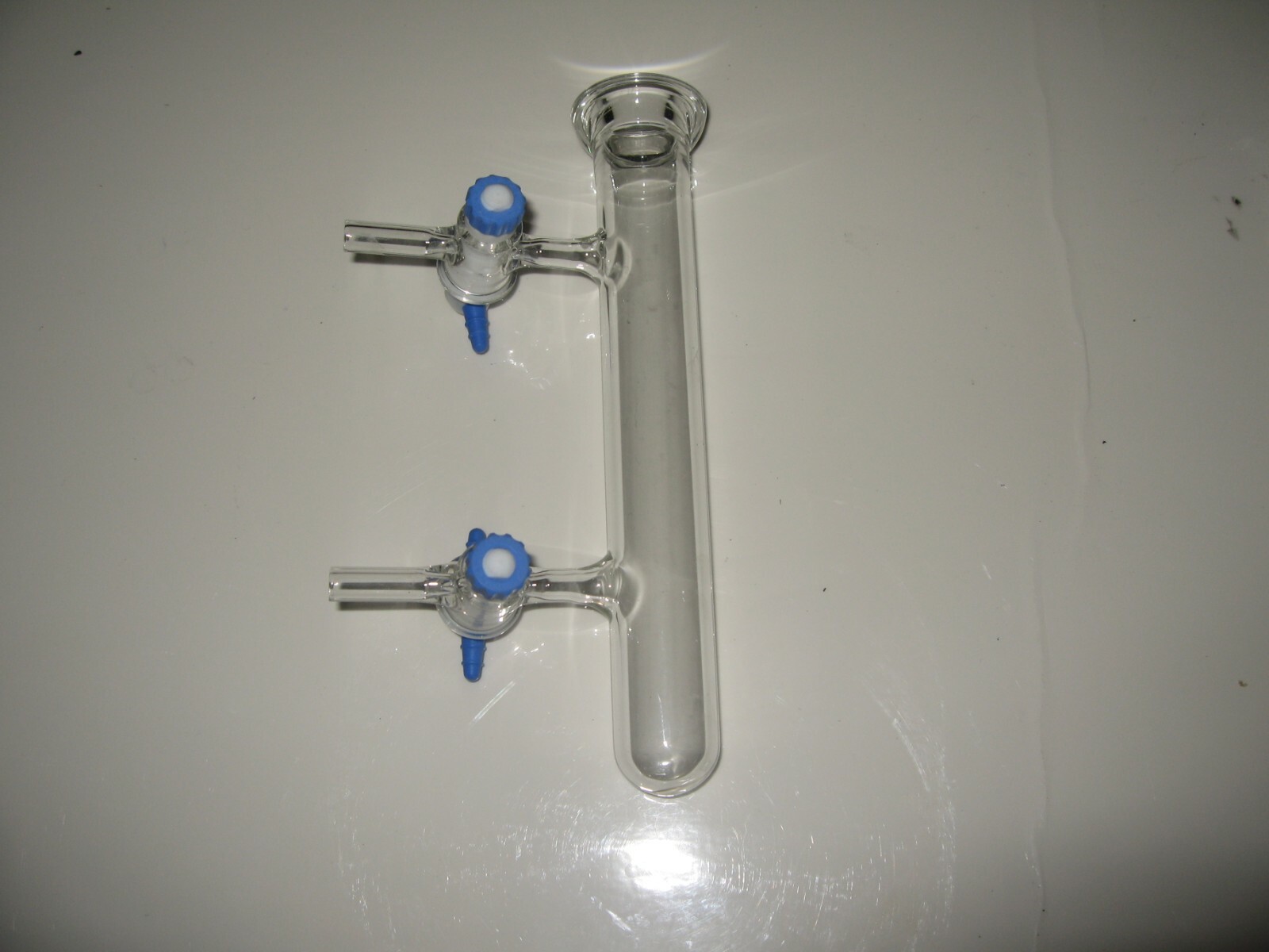 Reaction Tubes with two PTFE teflon stoppers “Q” Glass Co. Towaco
