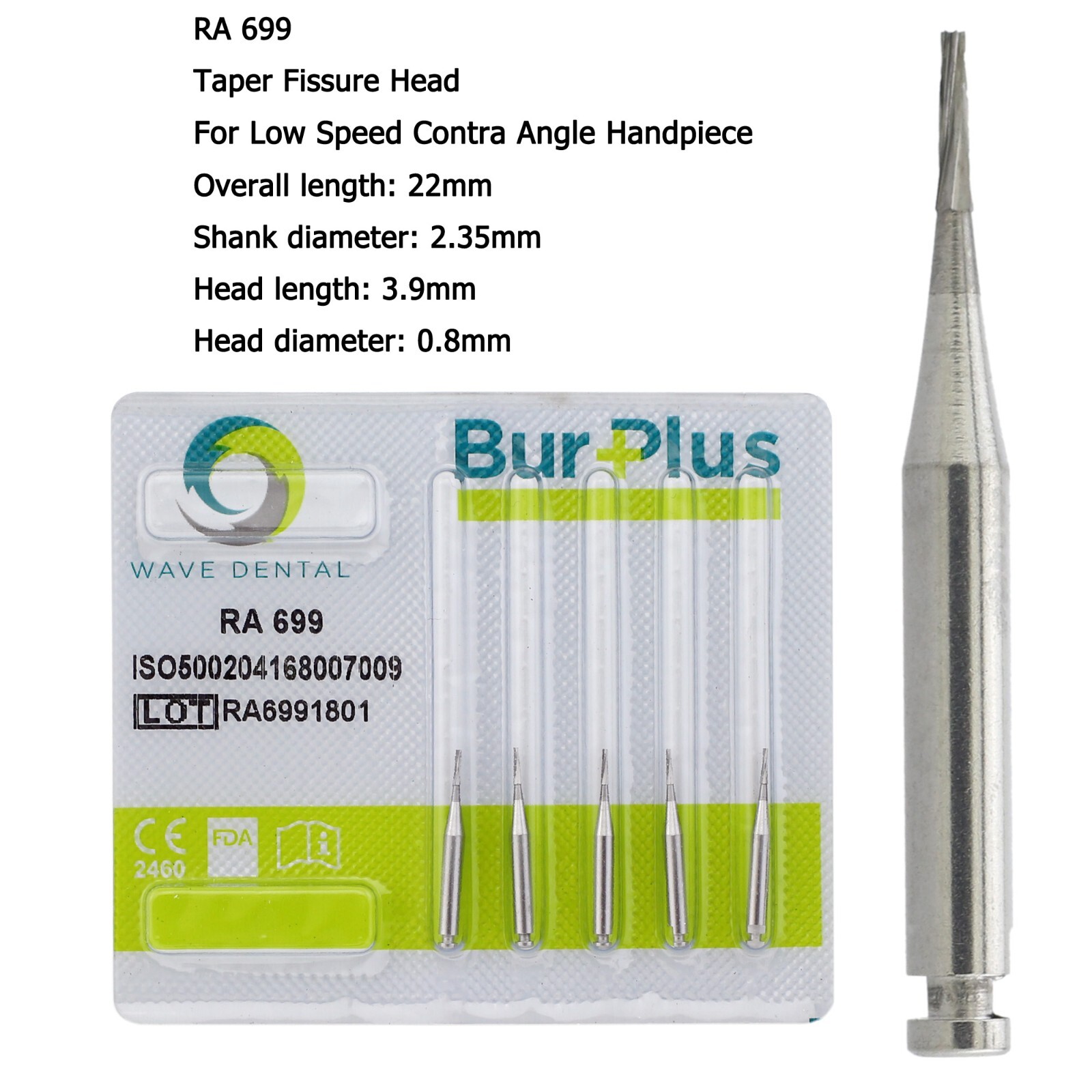 Wave Dental Carbide Burs Latch Low Speed Burs For Contra Angle RA 699 701 702