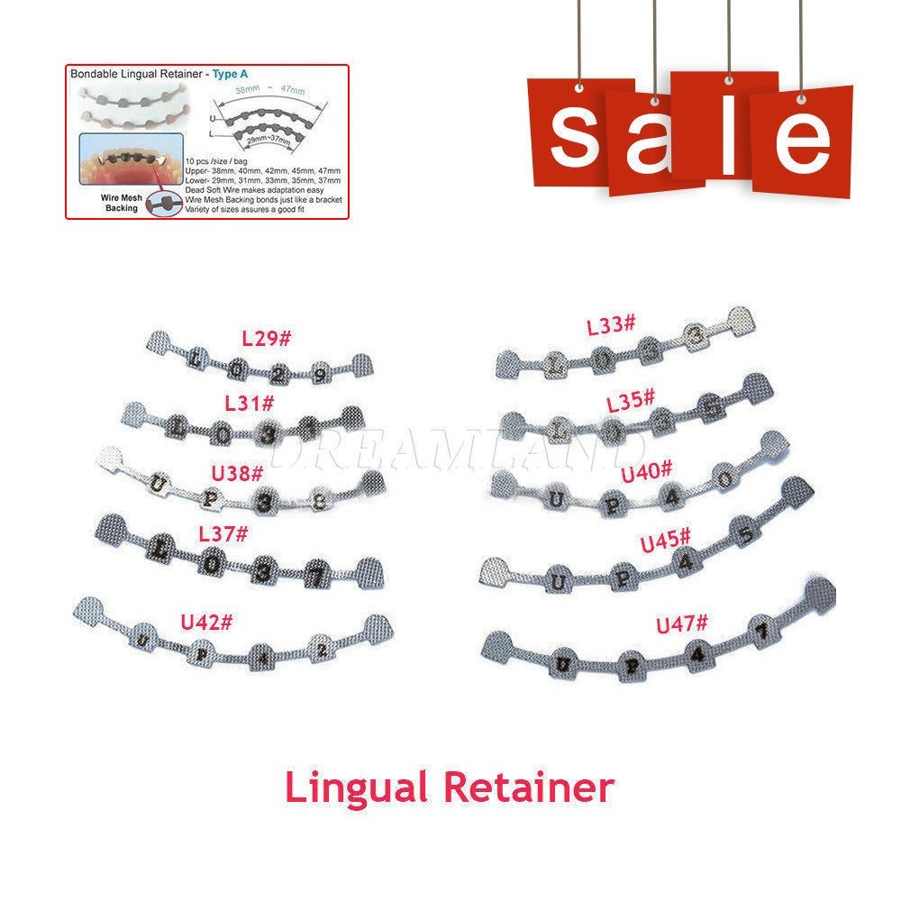 2/ Dental Lingual Retainer Bonding Upper Lower 3-3 With Mesh Universal