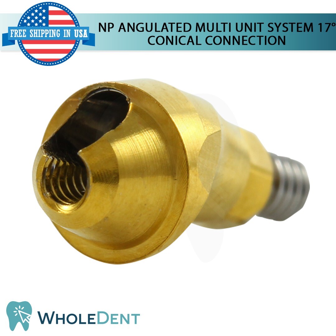 5X NP Conical Connection Angulated 17° Abutment Multi Unit 1.6mm Prosthetics