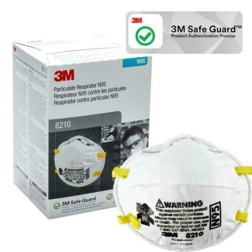 3M 8210 N95 Particulate Respirators, Box of 20/Mask Dispenser (Pack of 20)