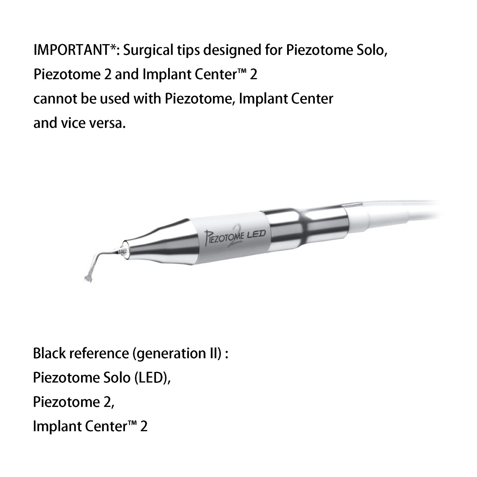 Dental Ultrasonic Surgery Tips Extraction Kit Acteon Satelec Piezotome 2CubeSolo