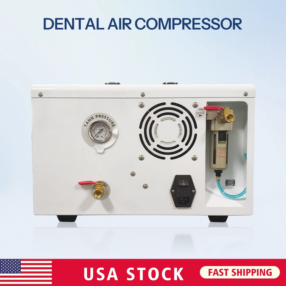 600W Mobile Oil-Free Dental Air Compressor for Dental Delivery Unit Cart/Chair