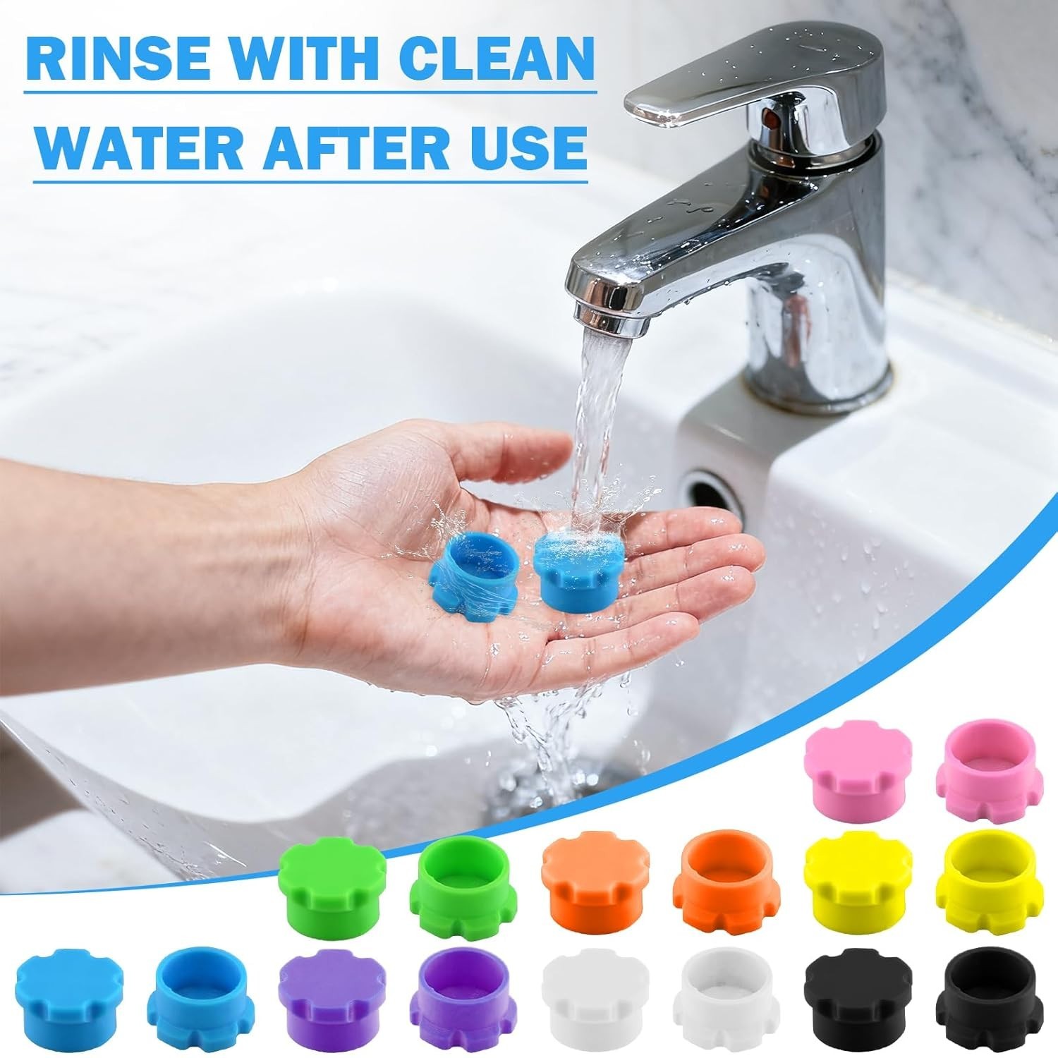 8-Pack 3ml Silicone Vial Caps – Compatible with 1ml, 2ml, and 3ml Vials