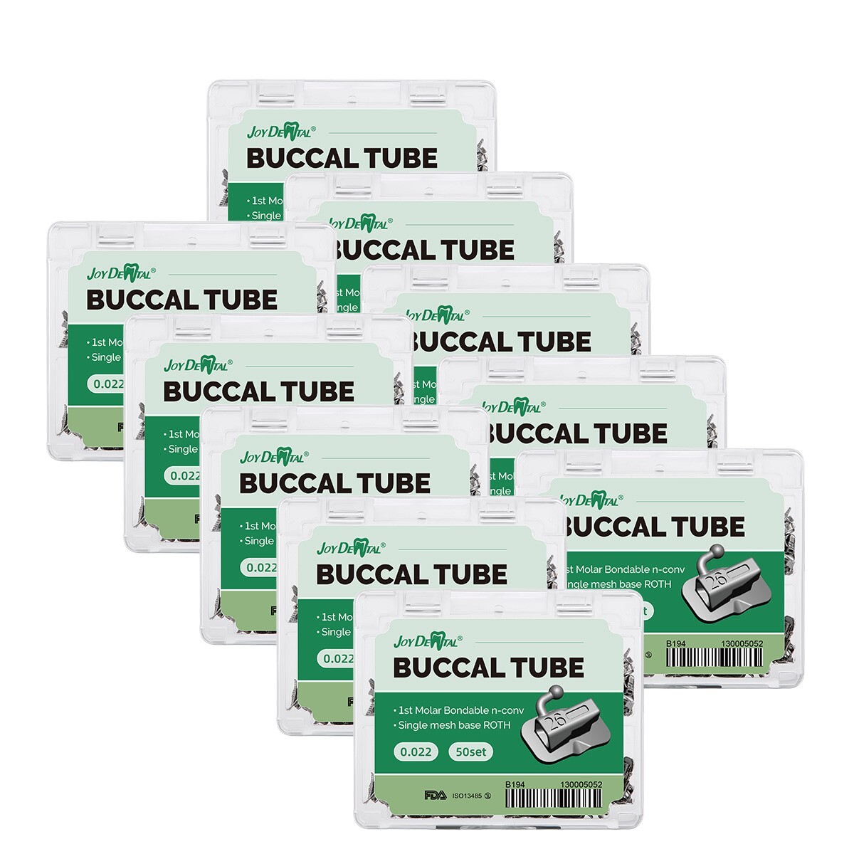 50 Sets Dental Orthodontic Buccal Tube 1st Molar Bondable Non-Conv Roth.022 USA