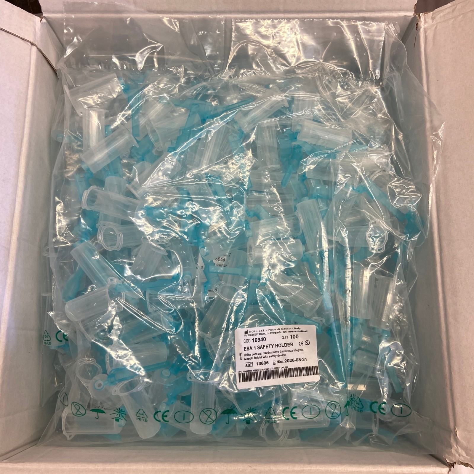 Globe Scientific 1204 Universal Fit Needle Holder with Safety Shield Case of 500
