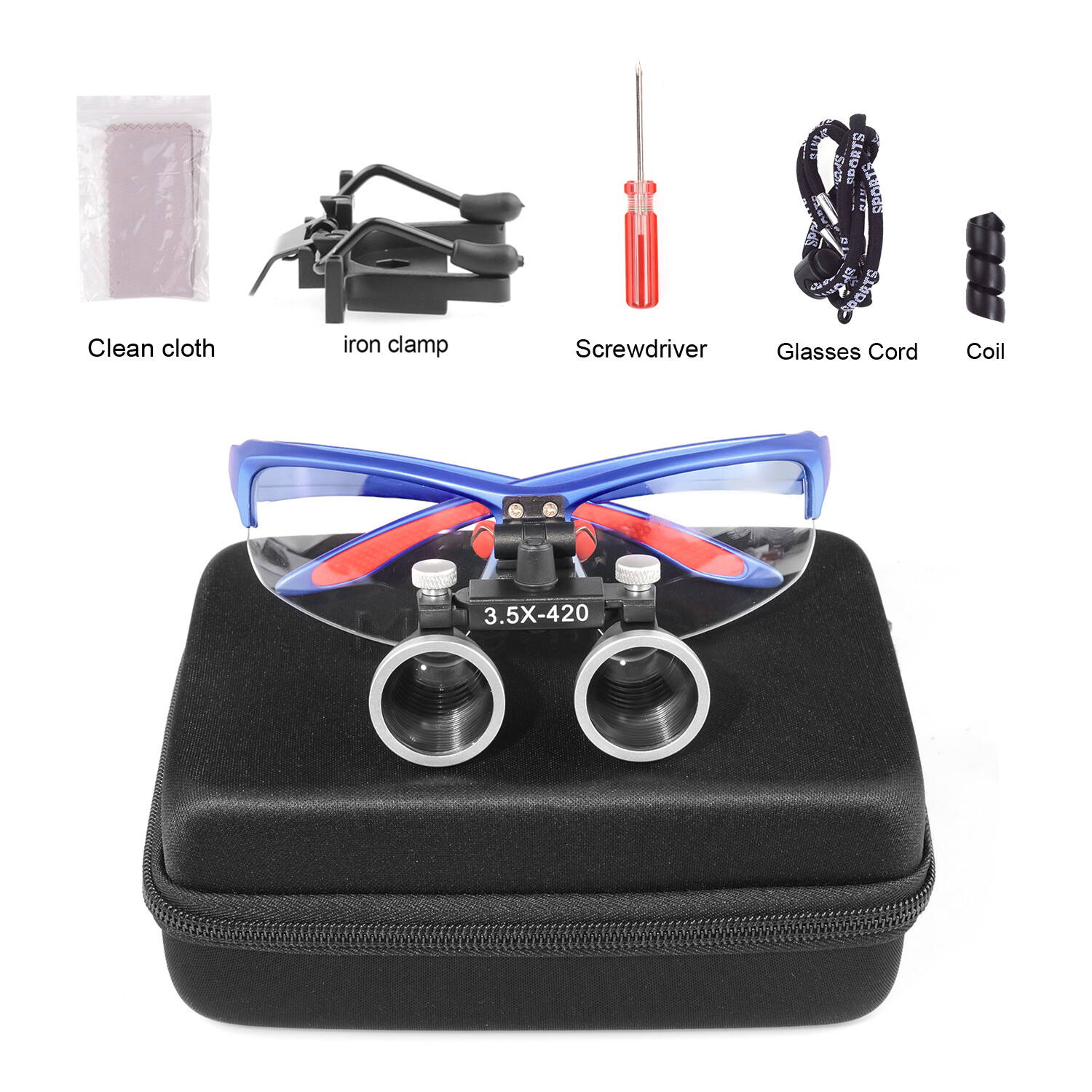 3.5X Dental Binocular Loupes Plastic Frame Medical Adjustable Magnifiers DY-117