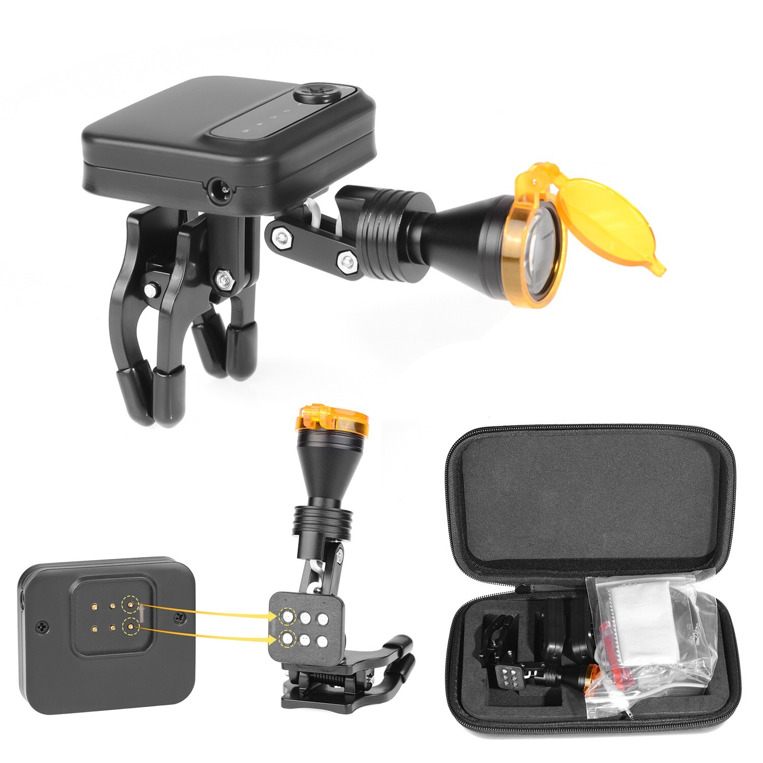 Wireless Portable Dental 5W LED Headlight with Optical Filter ＆ 2 Batteries US