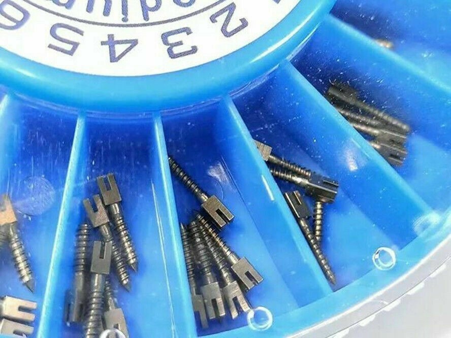 120pcs/kit Dental Screw Post Completed Kit Silver/Gold Plated Endo Conical Pins
