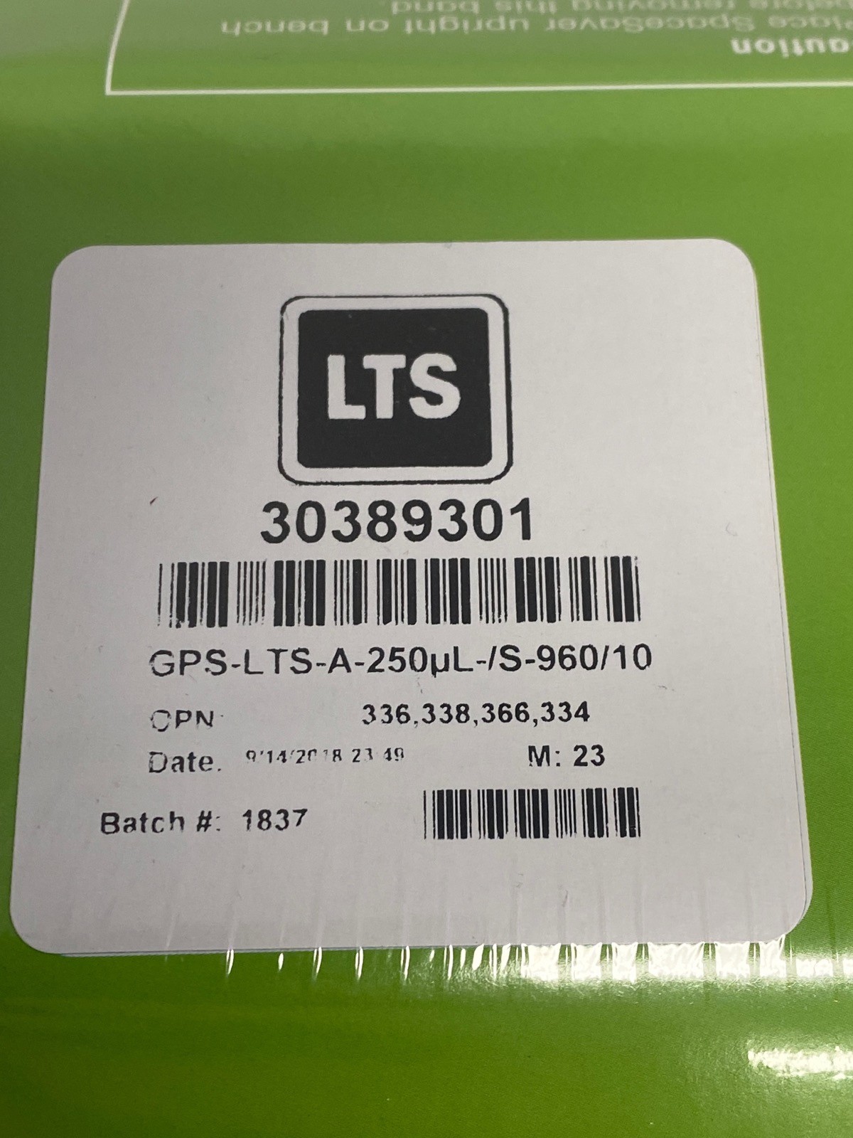 (8640) RAININ Green-Pak SpaceSaver LTS 250uL Pipette Tip Refill 90×96 30389301