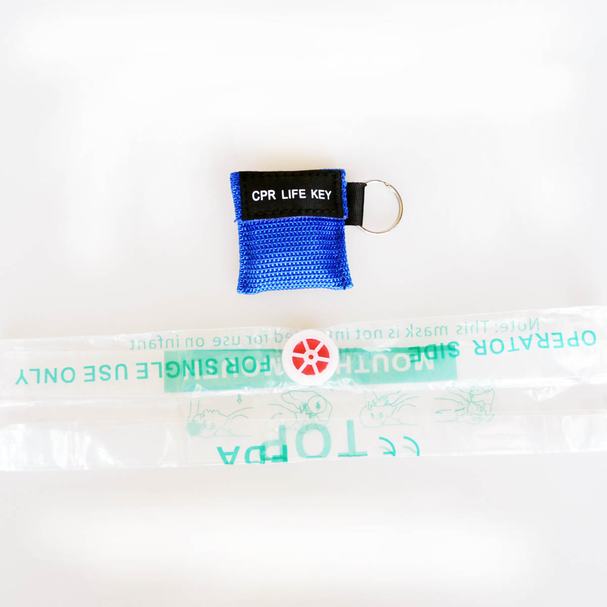 120 X CPR Random Colors Transparent CPR Mask CPR FACE Shield Nylon Keychain Bags