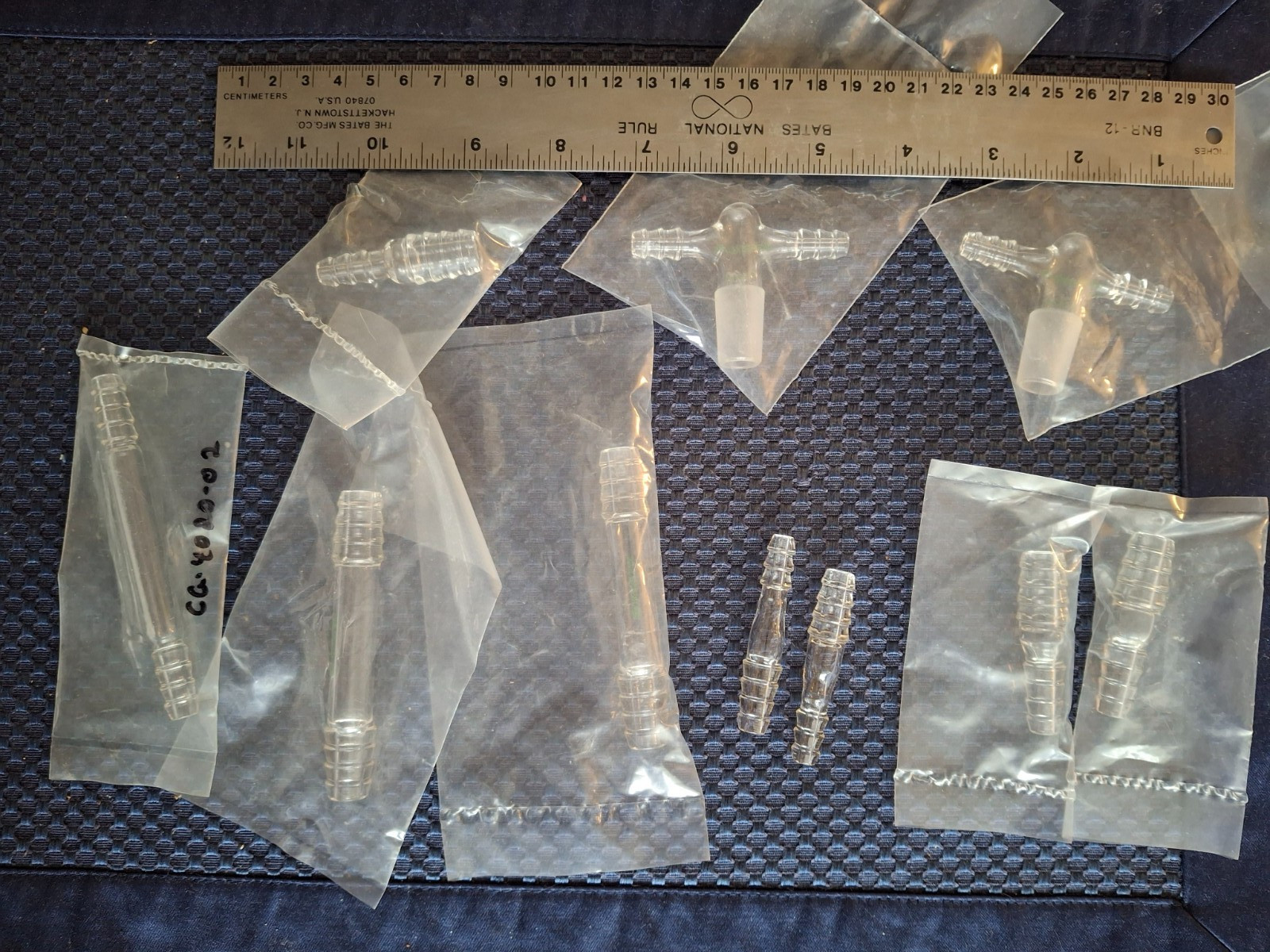 Variety Set of 10 Lab glass Tubes 10MM Hose Connection – straight / jointed