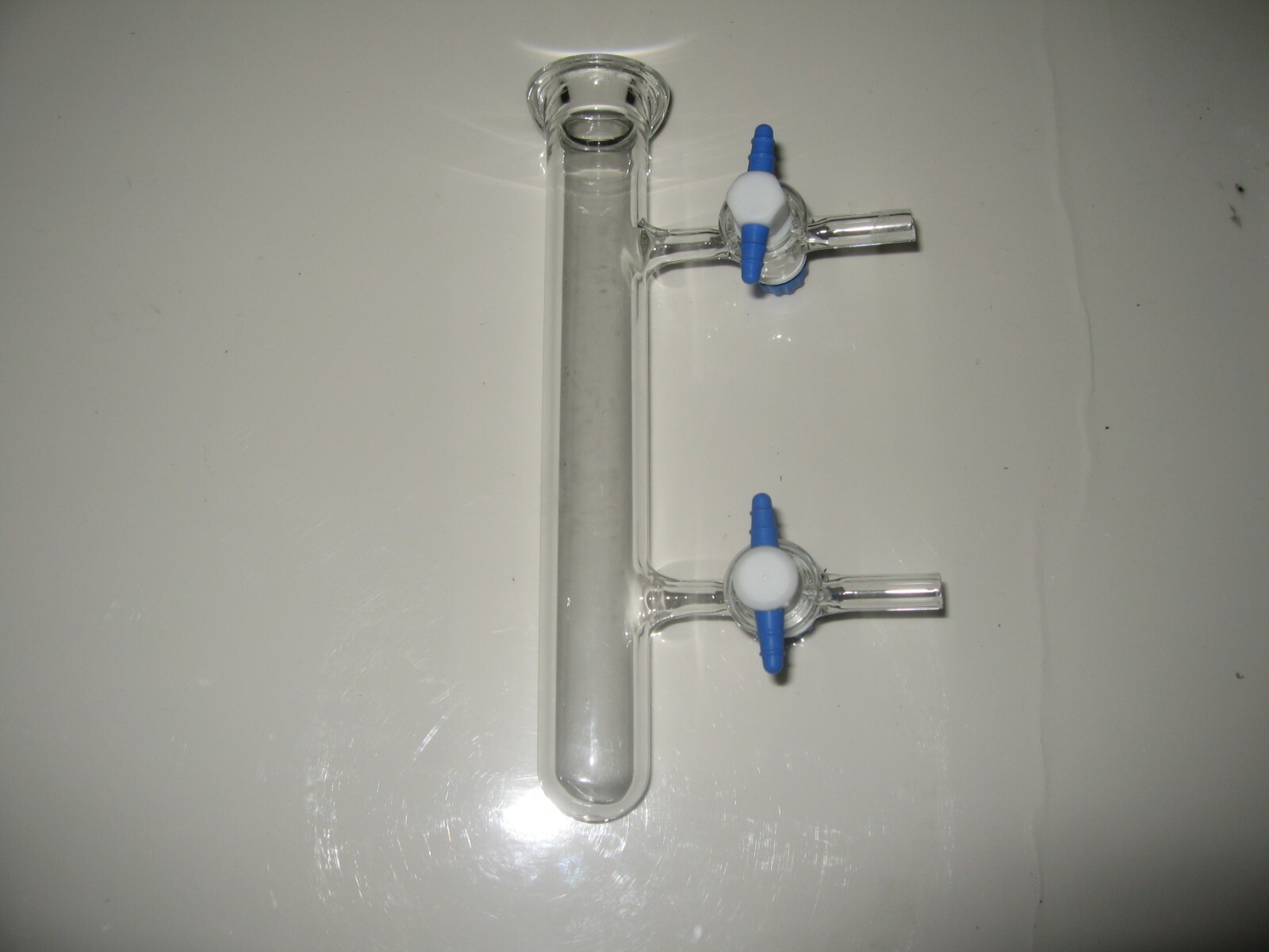 Reaction Tubes with two PTFE teflon stoppers “Q” Glass Co. Towaco
