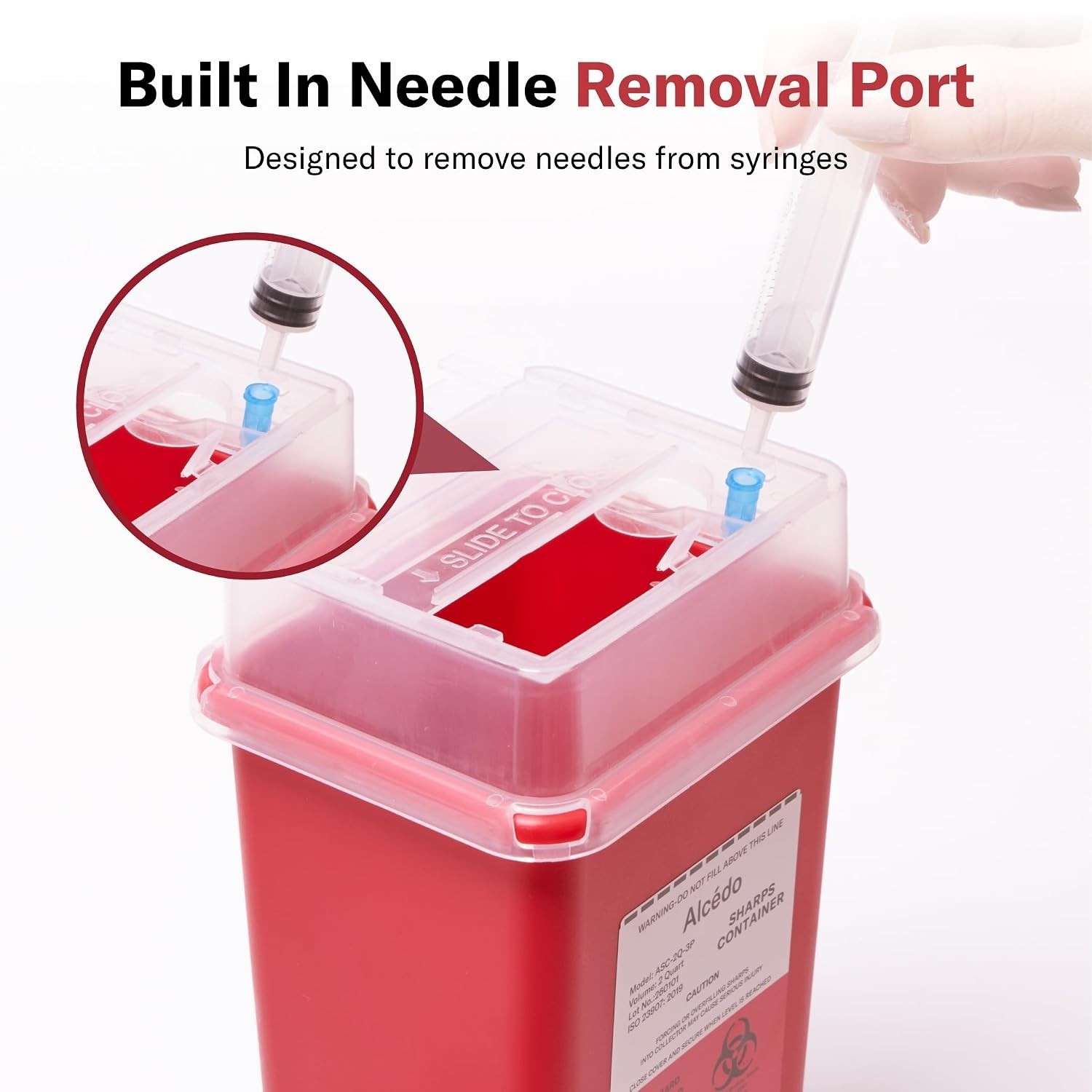 Lightweight 2 Quart Sharps Container – Ideal for Safe Medical Waste Disposal
