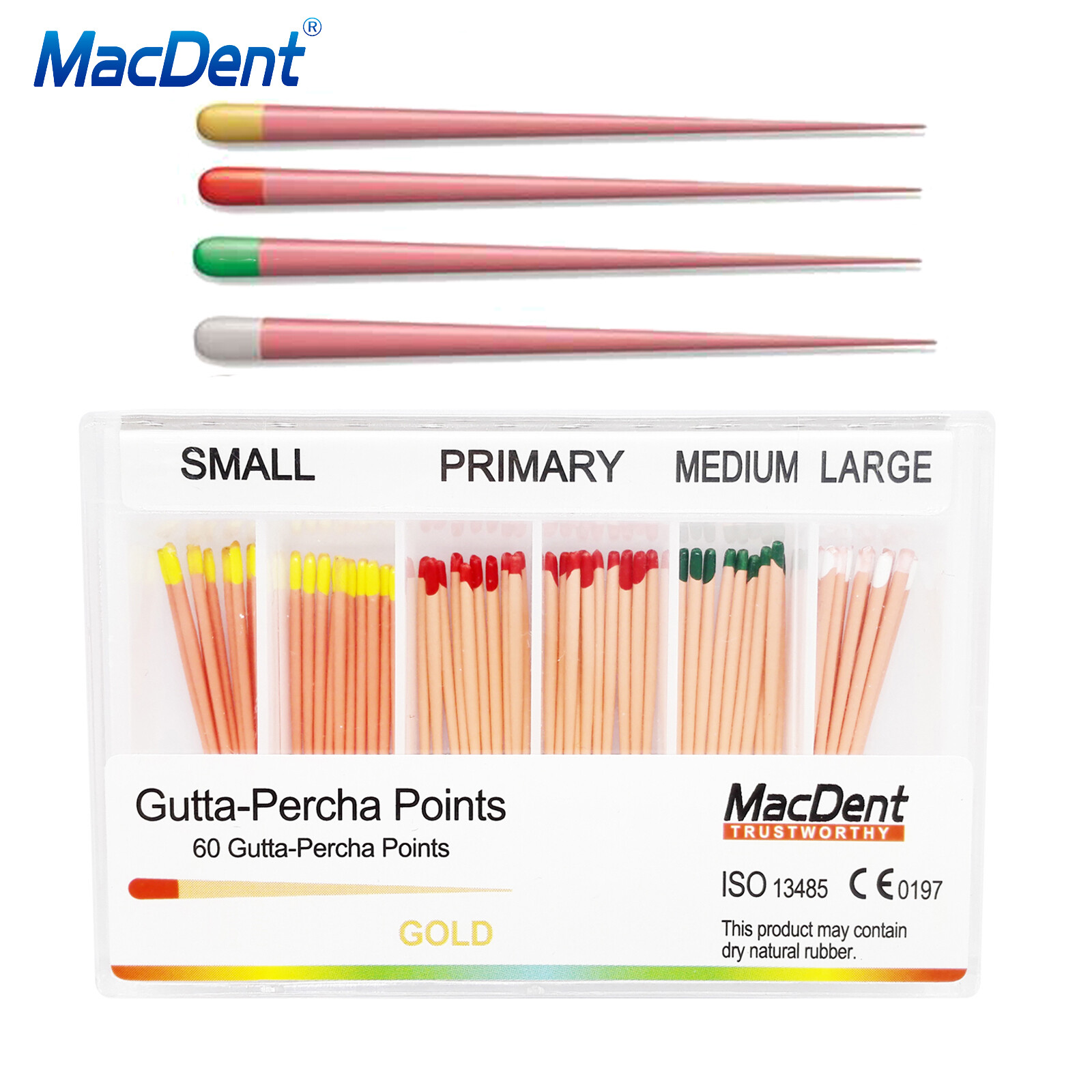 MacDent Dental Endodontic Gutta Percha / Absorbent Paper Points Tips Obturating