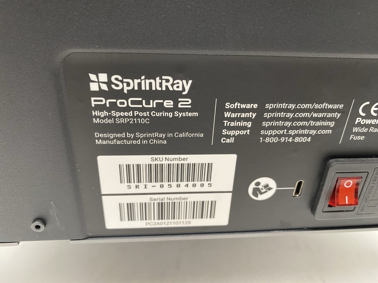 SprintRay ProCure 2 (Pro-Cure Automated Post Processor) SRP2110C