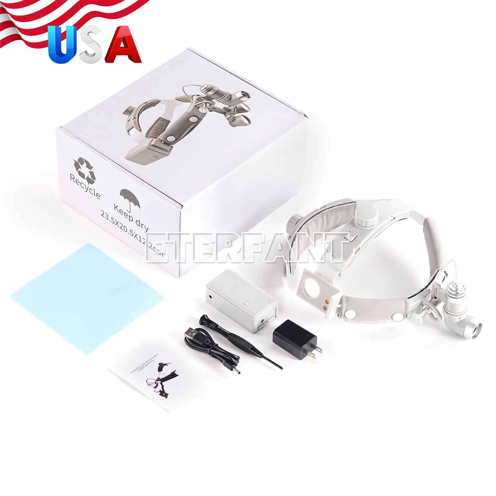 10W LED Dental Medical Headband Head Light Good Light Spot ENT Specific Headlamp