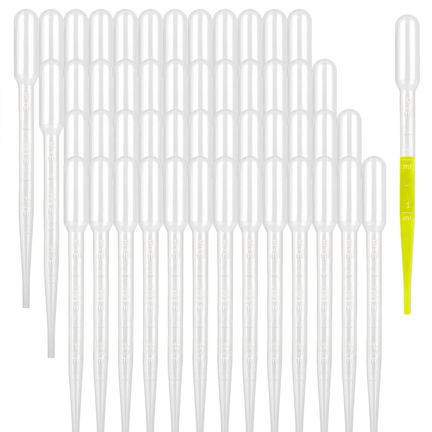 100PCS 3ML Transfer Pipettes Plastic Droppers Disposable Eye Dropper for Resin