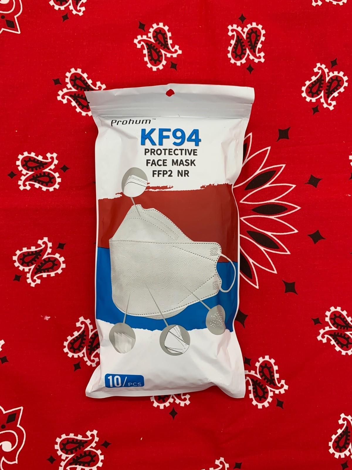 Prohum KF94 Protective Face Masks FFP2 NR | Disposable Masks 10 pieces