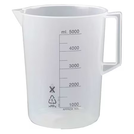 Beaker With Handle, 5000Ml, Pk2 (Formerly Lab Safety Supply), 23X904