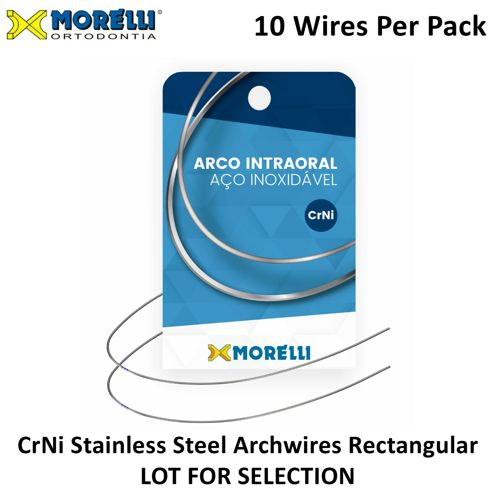 Dental Orthodontic Morelli Rectangular Wires CrNi SS Stainless Steel Archwire