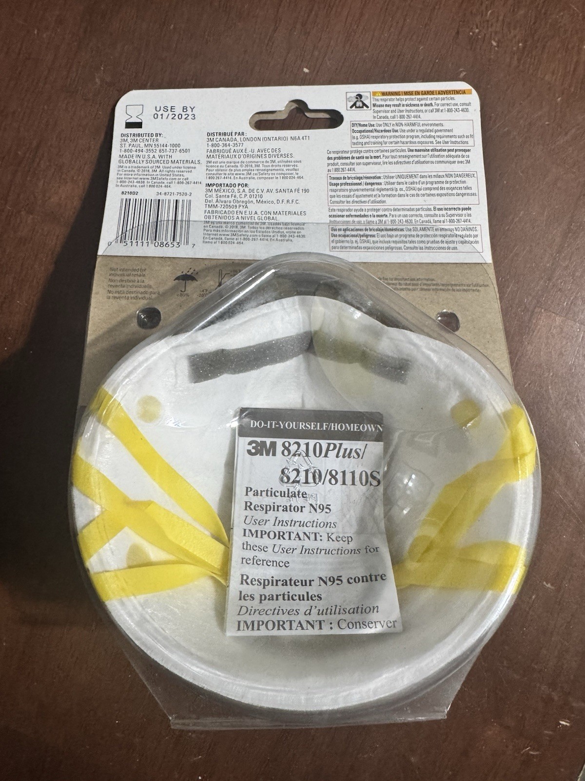 2 Pack 3M Performance 8210 Plus N95 Particulate Paint Prep Respirators Free Ship