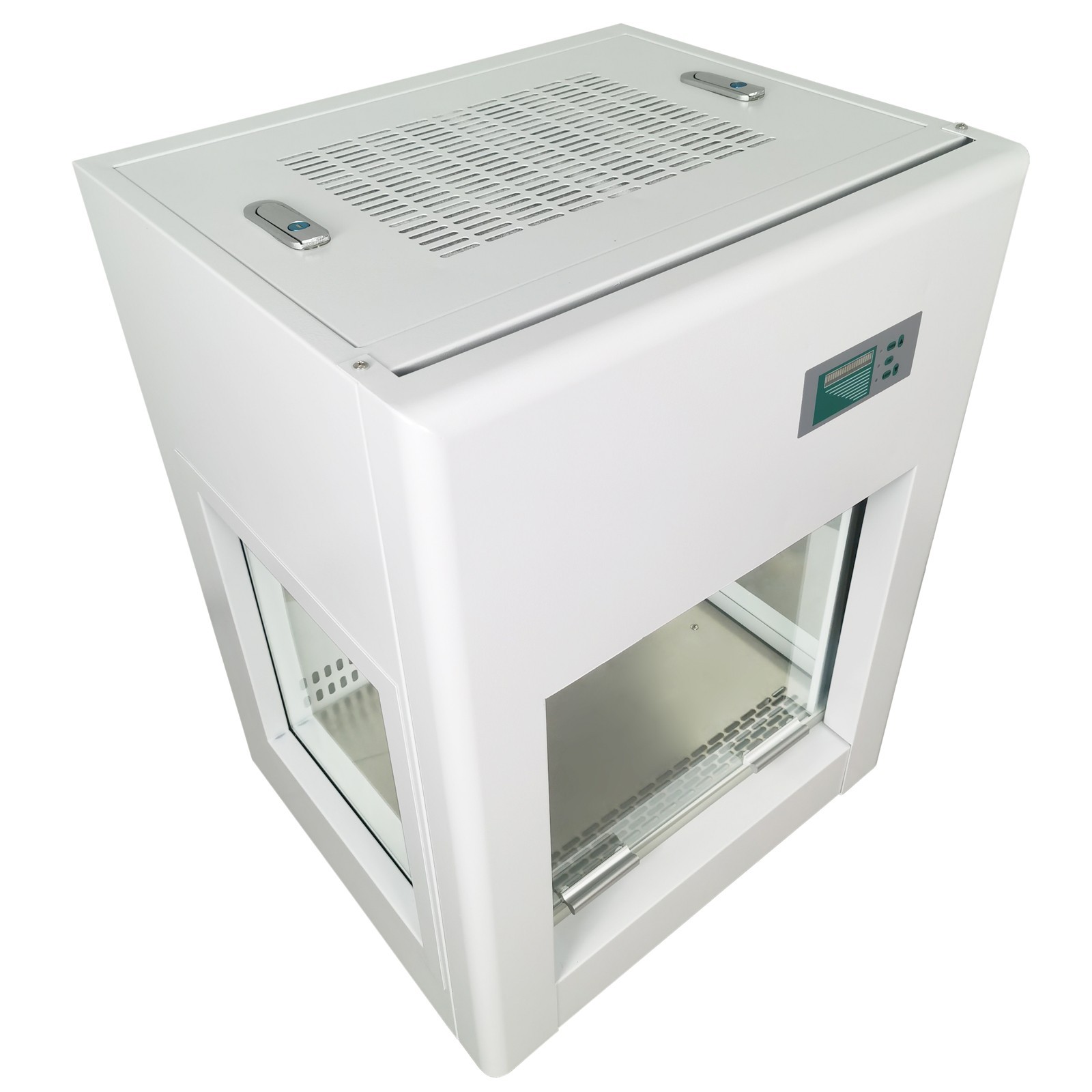 110V Mini Lab Purification Workbench Desktop Type Lab Fume Hood Fume Cupboard