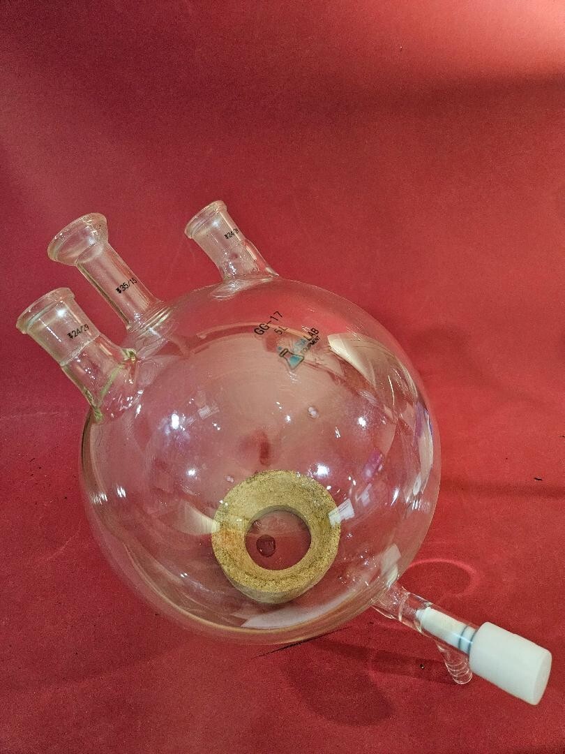 USA Lab JR5LRF JR Series 5 Liter Receiving Flask No Chips No Damage 1020B