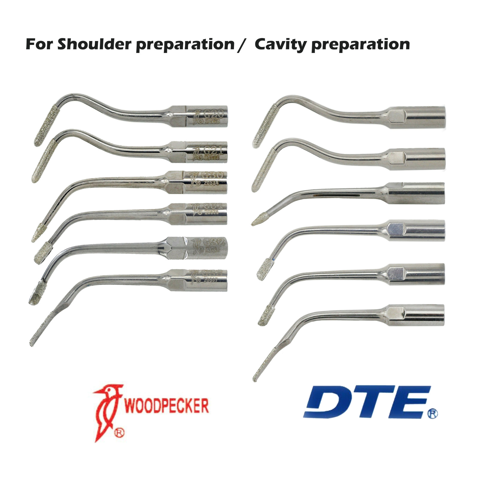 Woodpecker DTE Dental Ultrasonic Piezo Scaler Tips Endo Perio Scaling EMS Satele