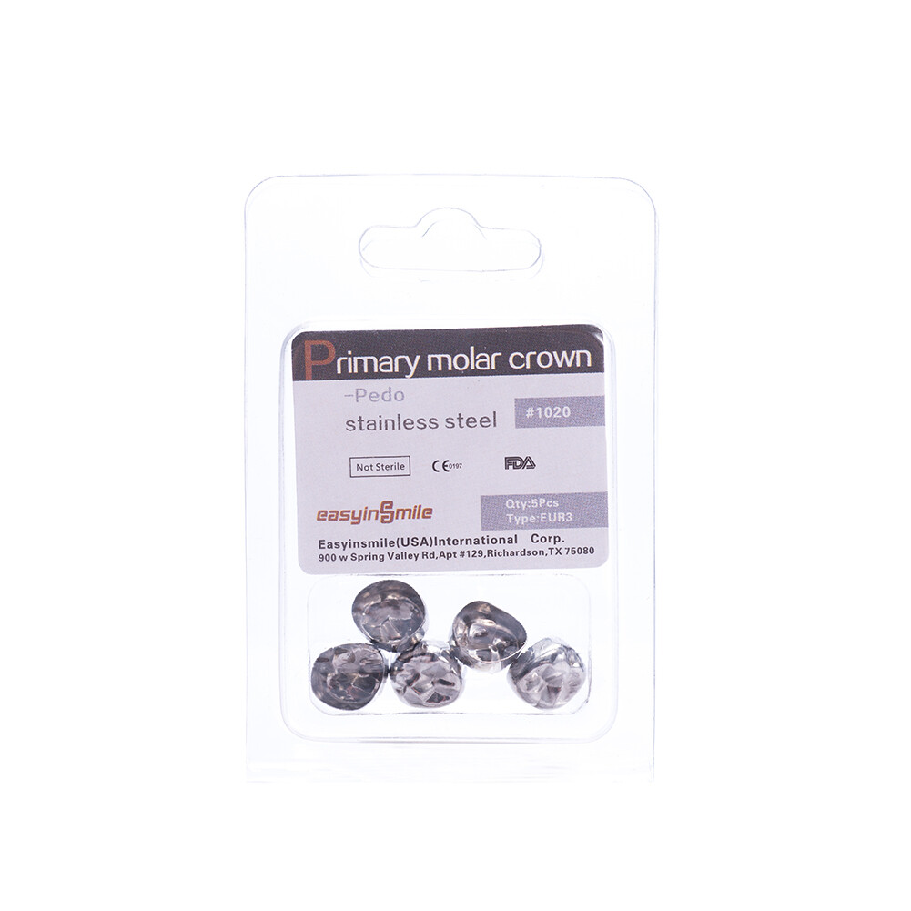 Dental Crown Primary Molar Teeth Crowns for Kids Pedo DUL2-DUL7 EUR2-EUR7 5Pc/pk