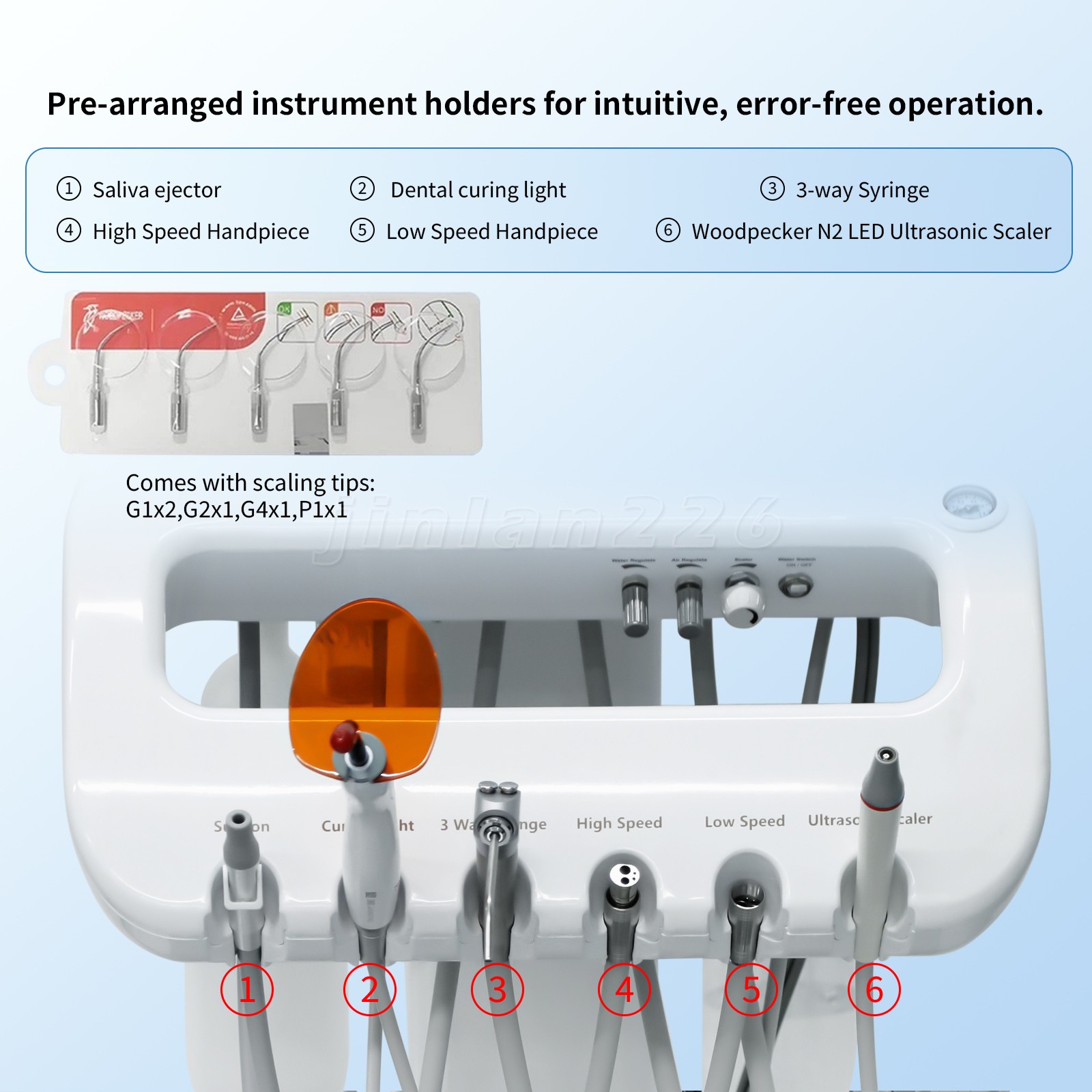 Portable Mobile Dental Delivery Unit System Air Compressor Strong suction FDA&CE