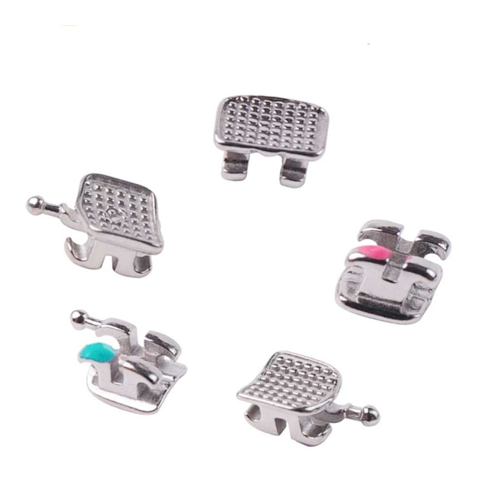 100 Sets Dental Orthodontic Bracket MIM Monoblock Mini Roth/MBT 022 345 Hooks