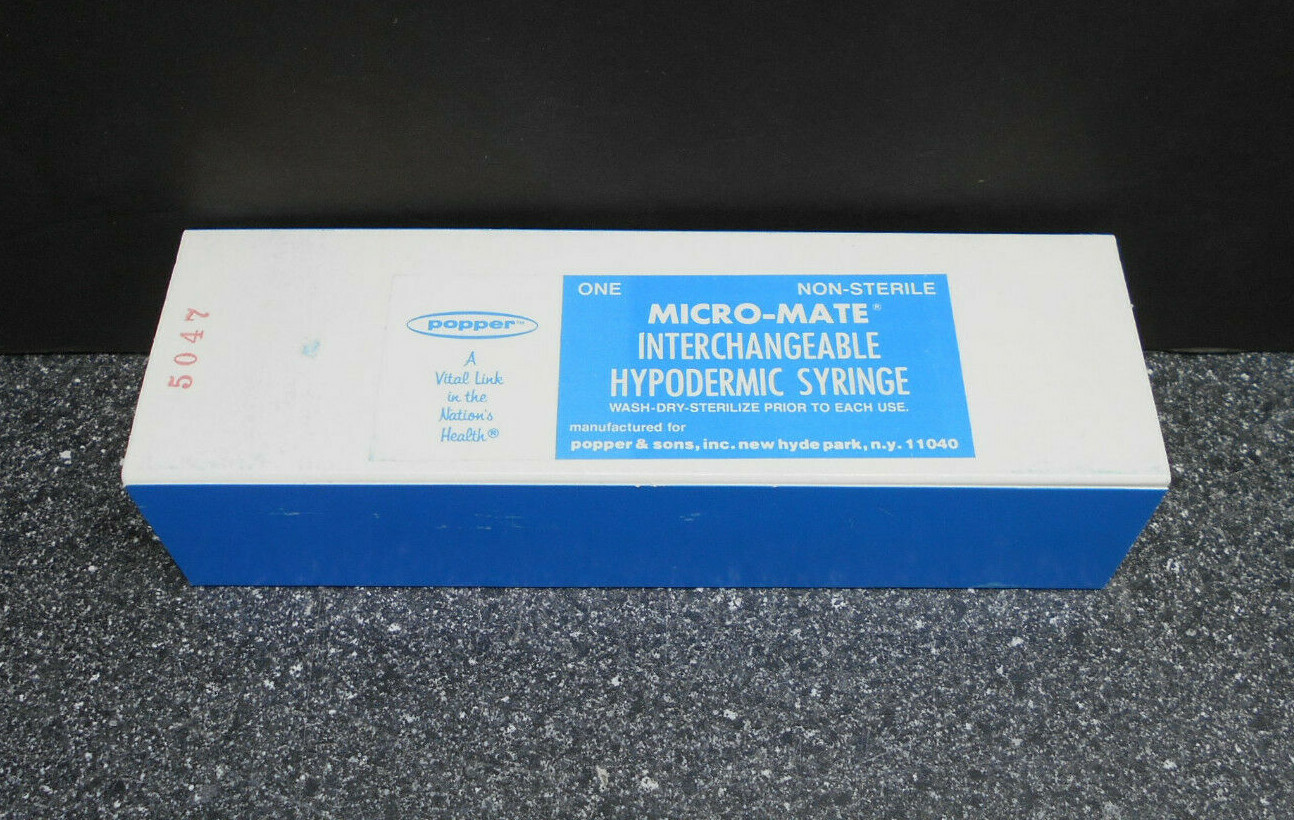 POPPER & SONS 5047 MICROMATE INTERCHANGABLE SYRINGE 30cc LUER NEEDLE