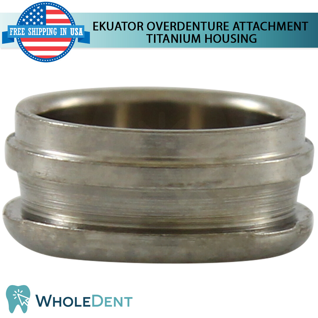10x Metal Housing Cap Ekuator Overdenture Attachment Abutment Dental