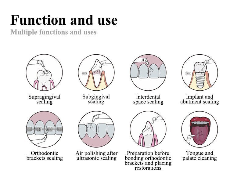 Teeth Whitening Spray Air Water Polisher Air Polish Handle Bicarbonate Jet Air