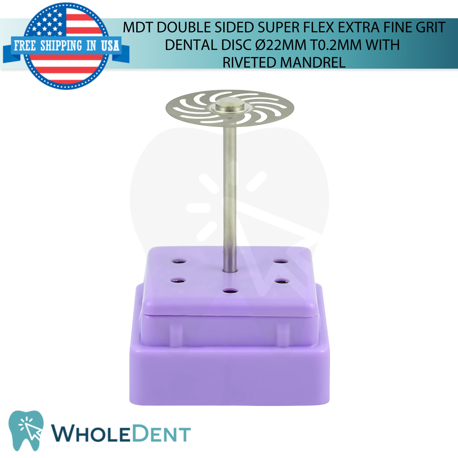 Double Sided Super Flex Extra Fine Grit Dental Lab Disc Ø22mm Thickness 0.2mm