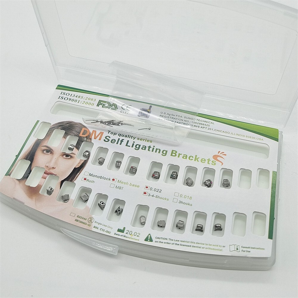 Dental Braces Orthodontic Self Ligating Brackets Metal Roth 022 345Hooks