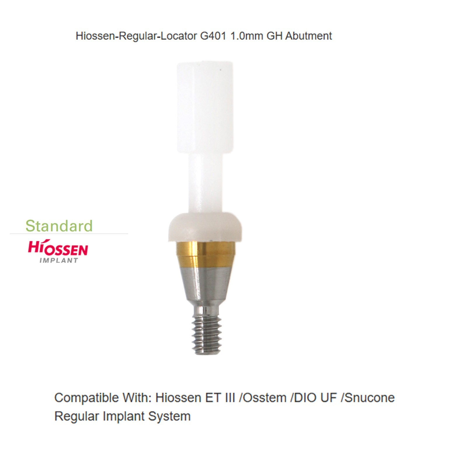 Hiossen ET Standard Locator Abutment 1.0-7.0mm GH Overdenture Dental Attachment