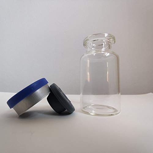 100pcs 10ml Clear Glass Headspace Vials with Flip Caps and Stoppers