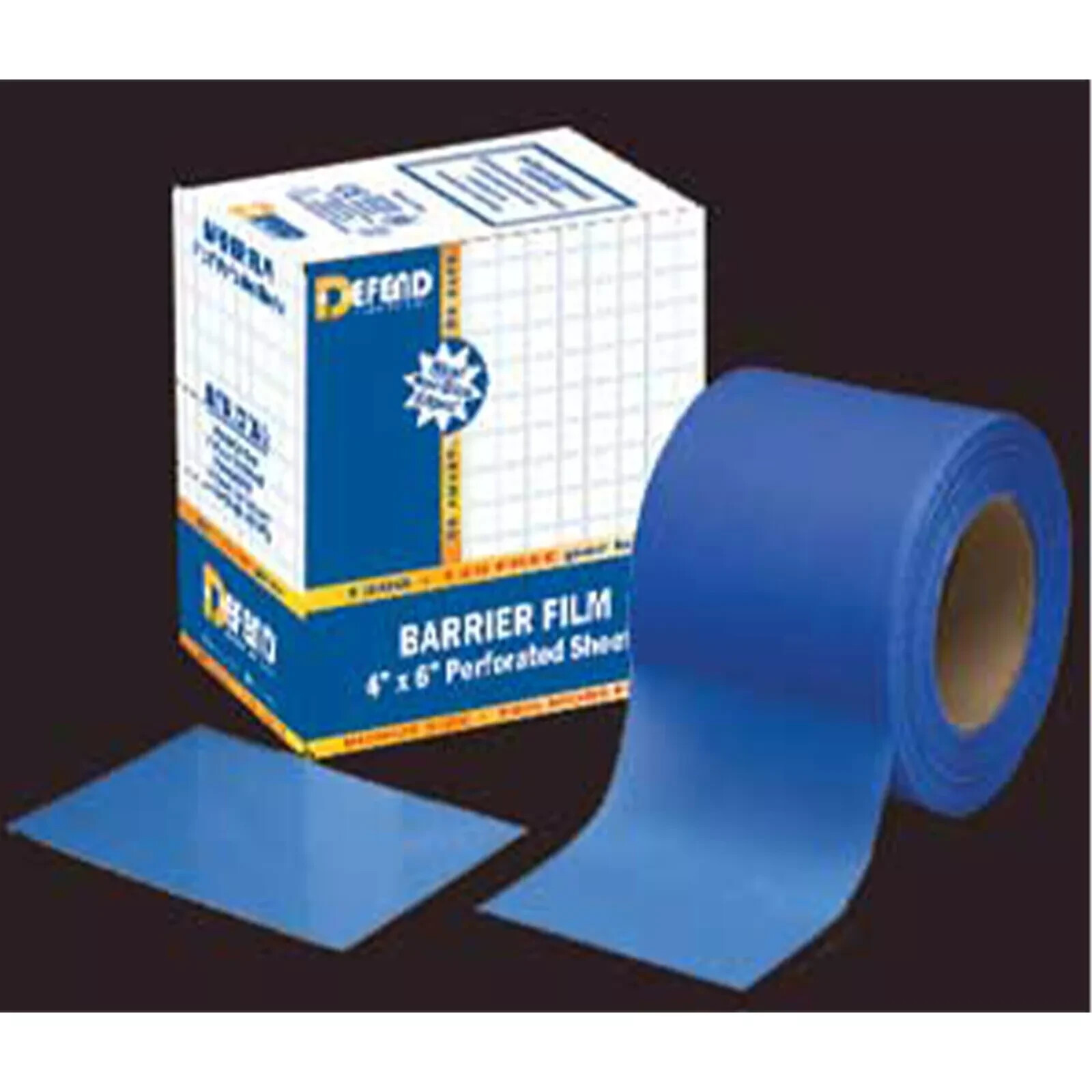 Defend Barrier Film Blue 4″ x 6″ 1200/Roll w/ Dispenser Box BF-2500