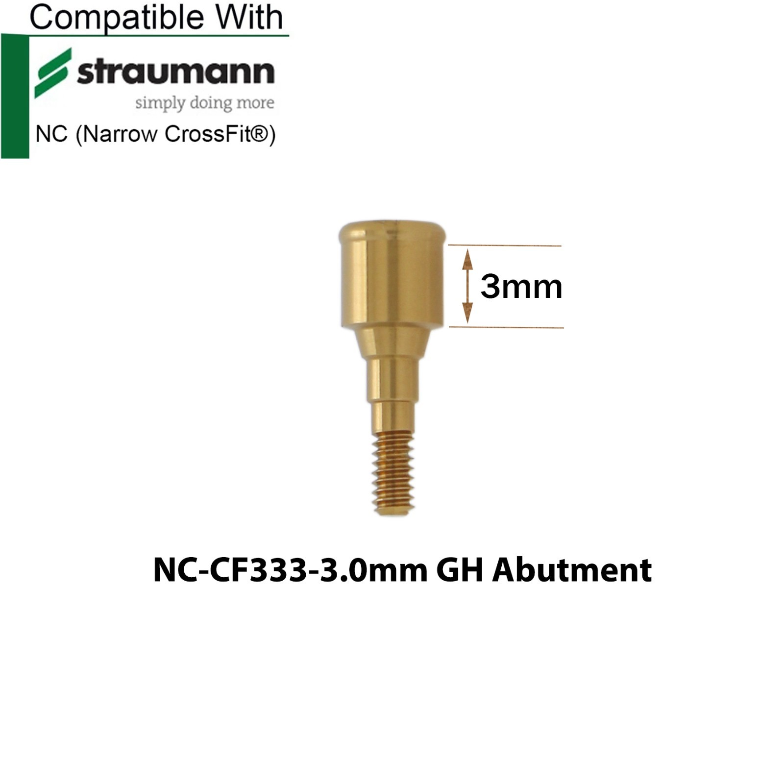 Dental Locator Abutment Compatible STRAUMANN Bone Level NC/RC & Male Caps Kit