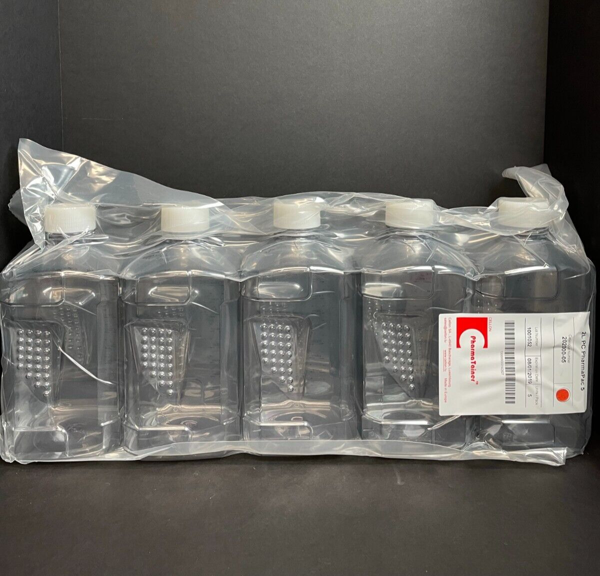 Cellon Media Bottle 2 L Sterile Polycarbonate 10 Bottles