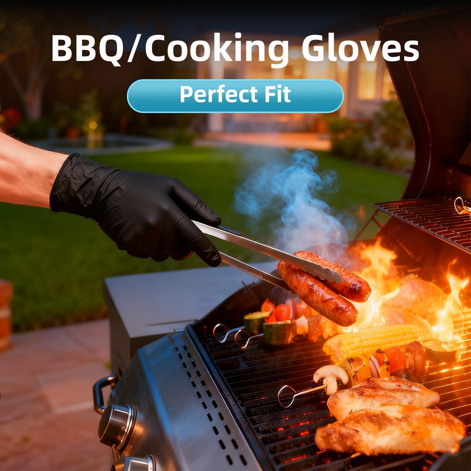 Nitrile Gloves Disposable Latex Rubber Cooking Black Gloves Nitrile Gloves Me…
