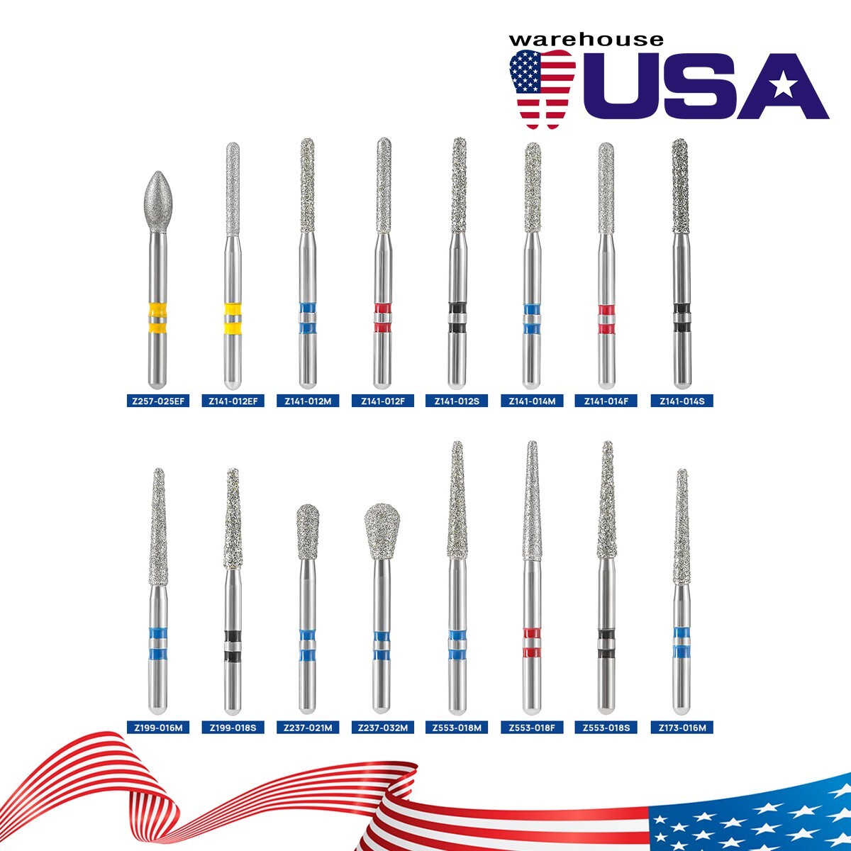 Dental Zirconcut Diamond Bur Cutting Zirconia Ceramic For High Speed Handpiece