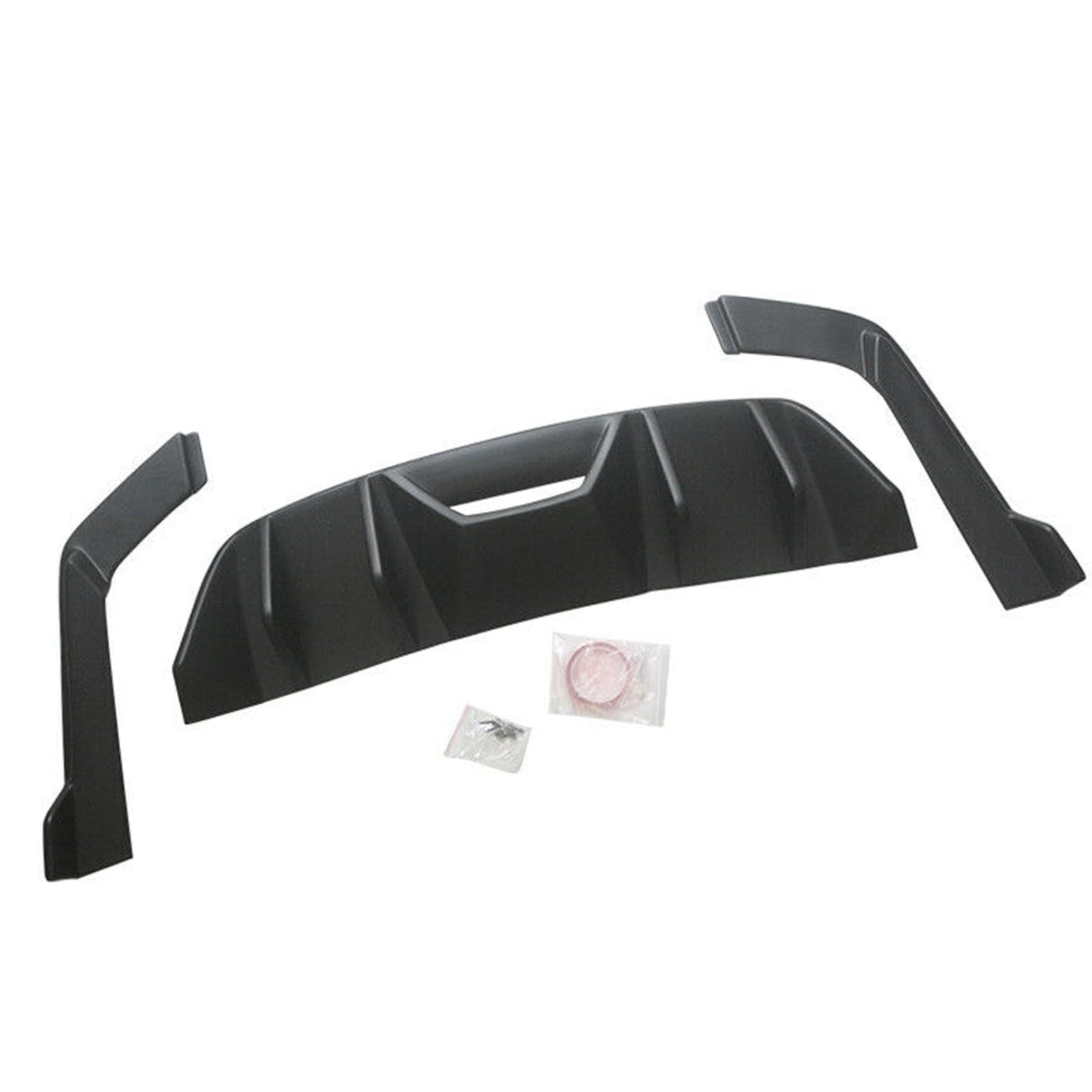 Rear Bumper Diffuser Spoiler Splitter Lip for Ford Mustang 2015-2017 Matte Black