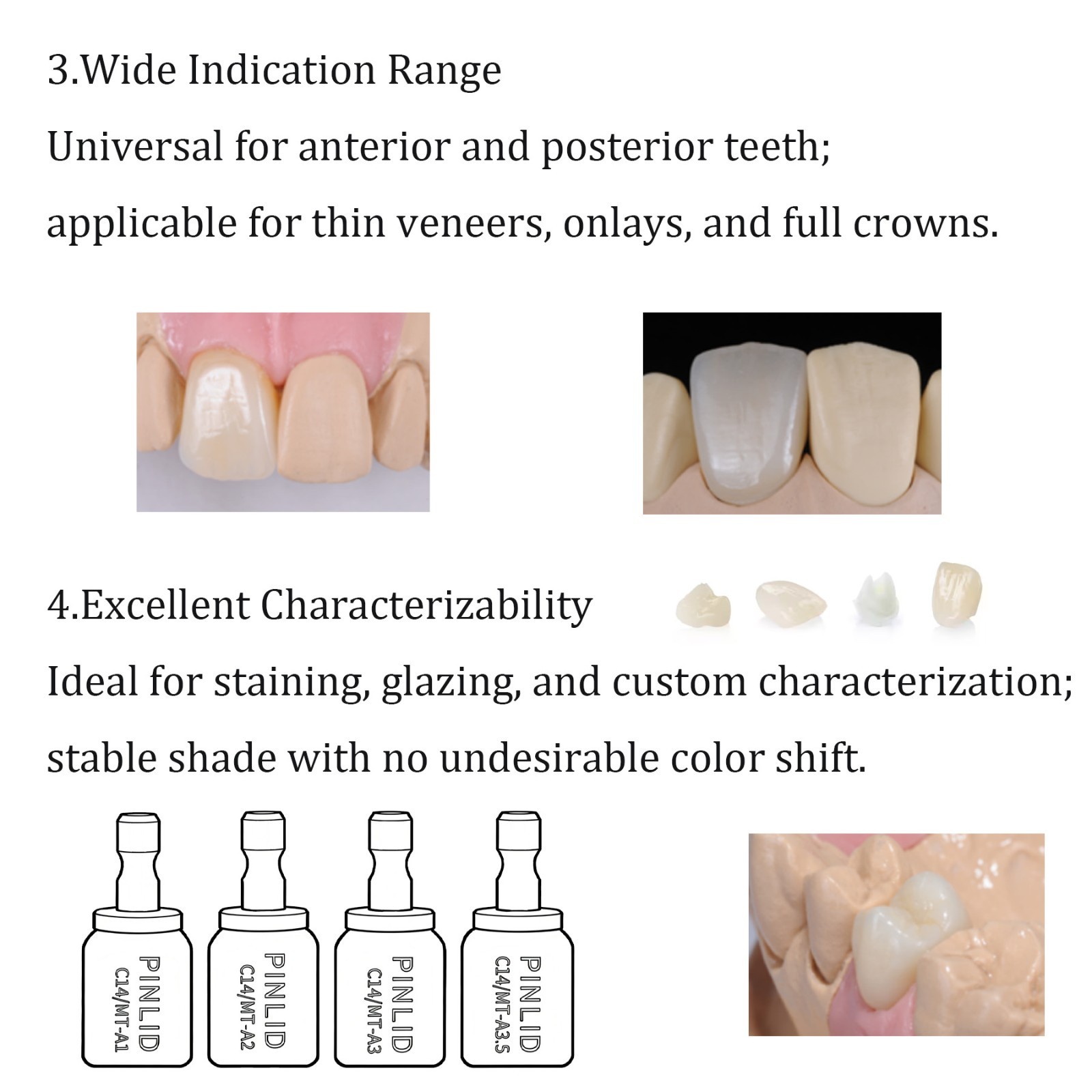 US CEREC Emax Compatible C14 MT CAD/CAM Ceramic Blocks – Lithium Disilicate